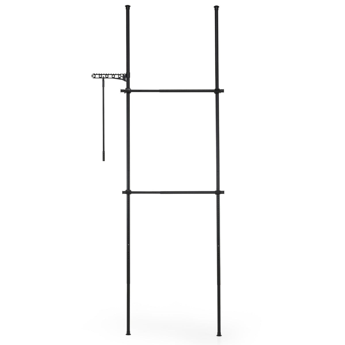 Floor to Ceiling Clothes Rack with 2 Hanging Rods - Adjustable
