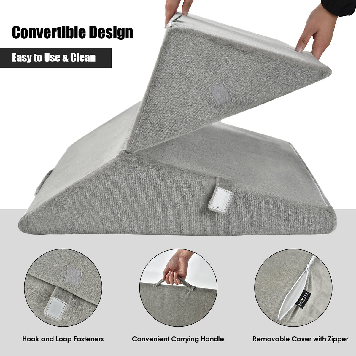 Adjustable Memory Foam Reading Sleep Back Support Pillow