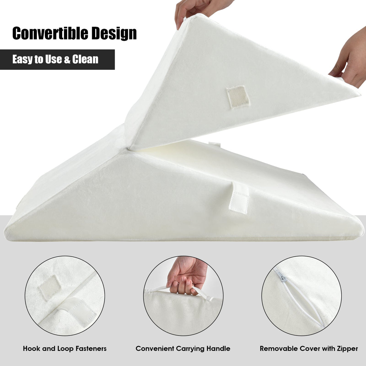 Adjustable Memory Foam Reading Sleep Back Support Pillow