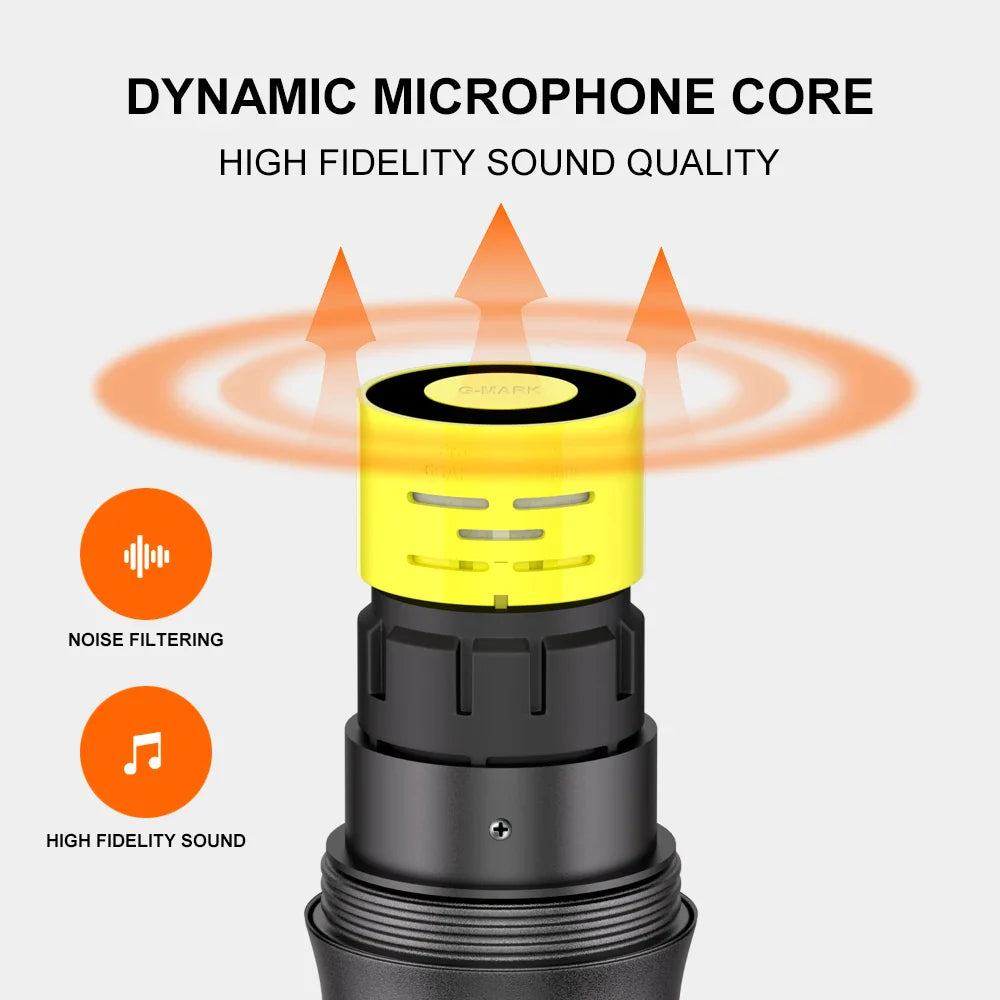 Wireless Microphone G-MARK X220U UHF Karaoke Mic With Rechargeable Lithium Battery Receiver Work 5 Hours For Speakers