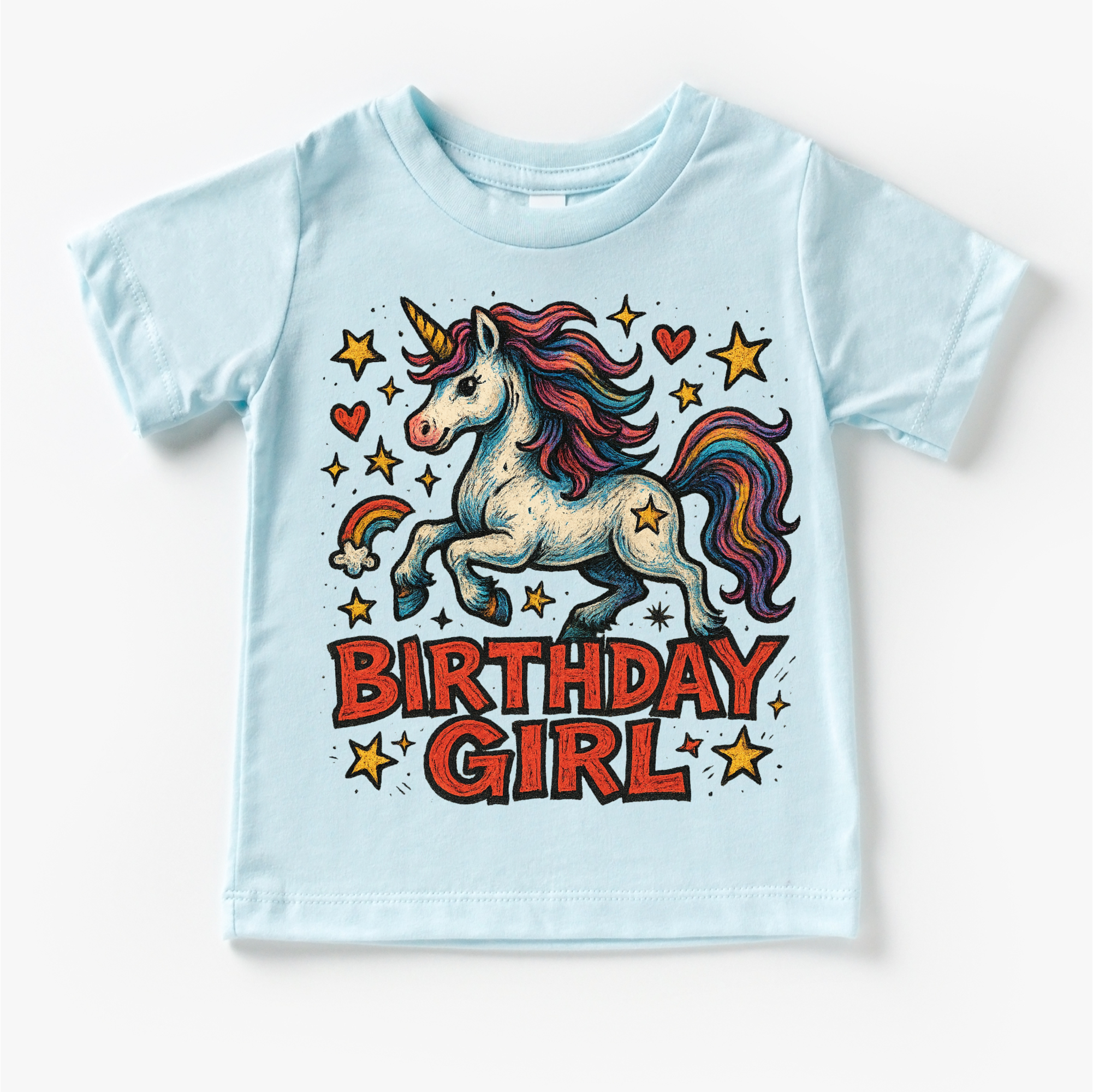 Girls Unicorn Birthday Shirt - Girls Birthday Tee