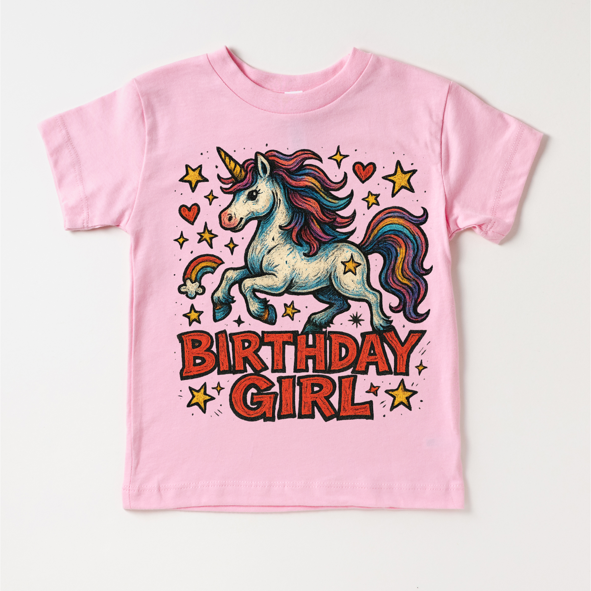 Girls Unicorn Birthday Shirt - Girls Birthday Tee