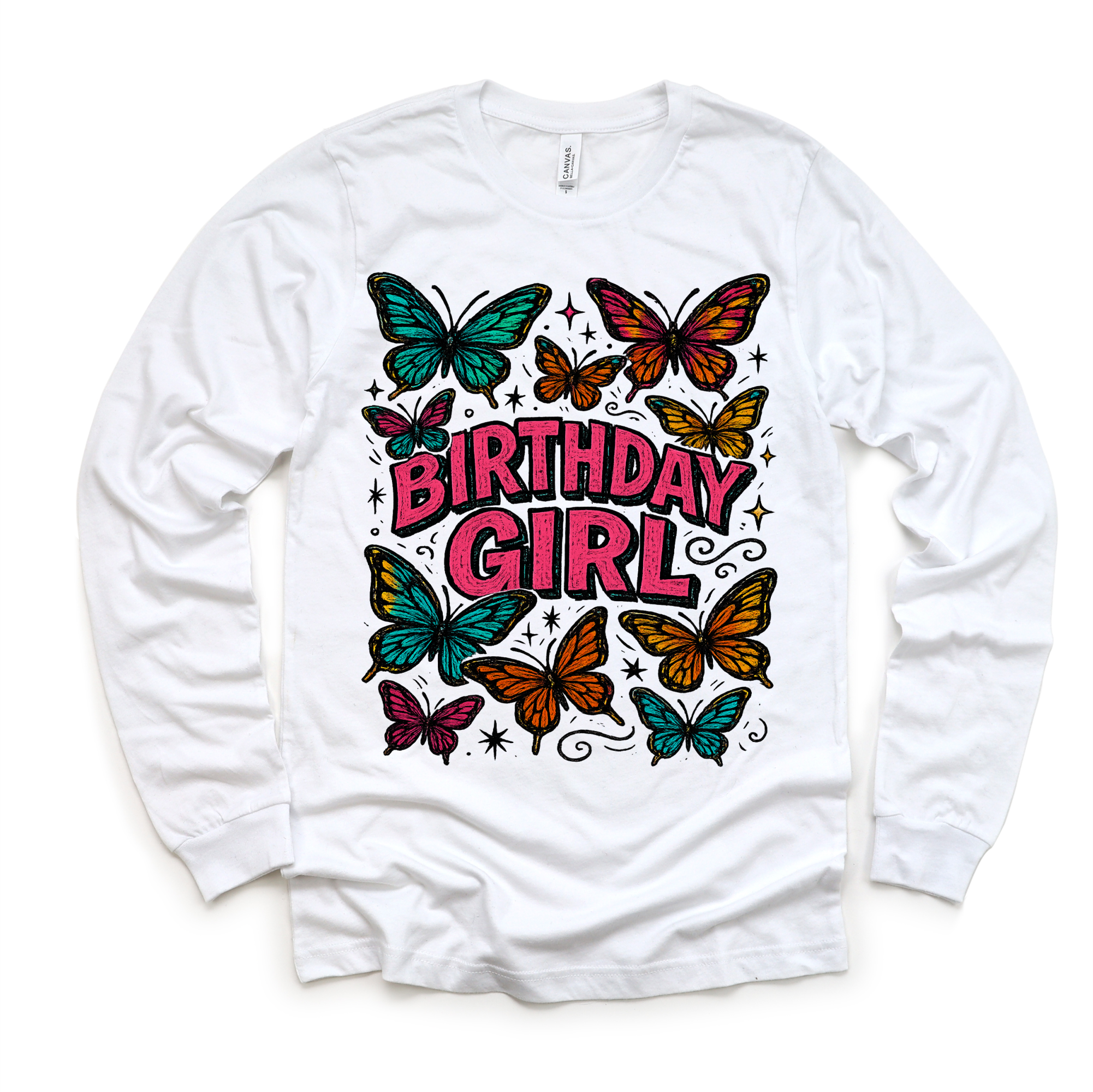 Girls Butterfly Birthday Shirt - Girls Birthday Tee