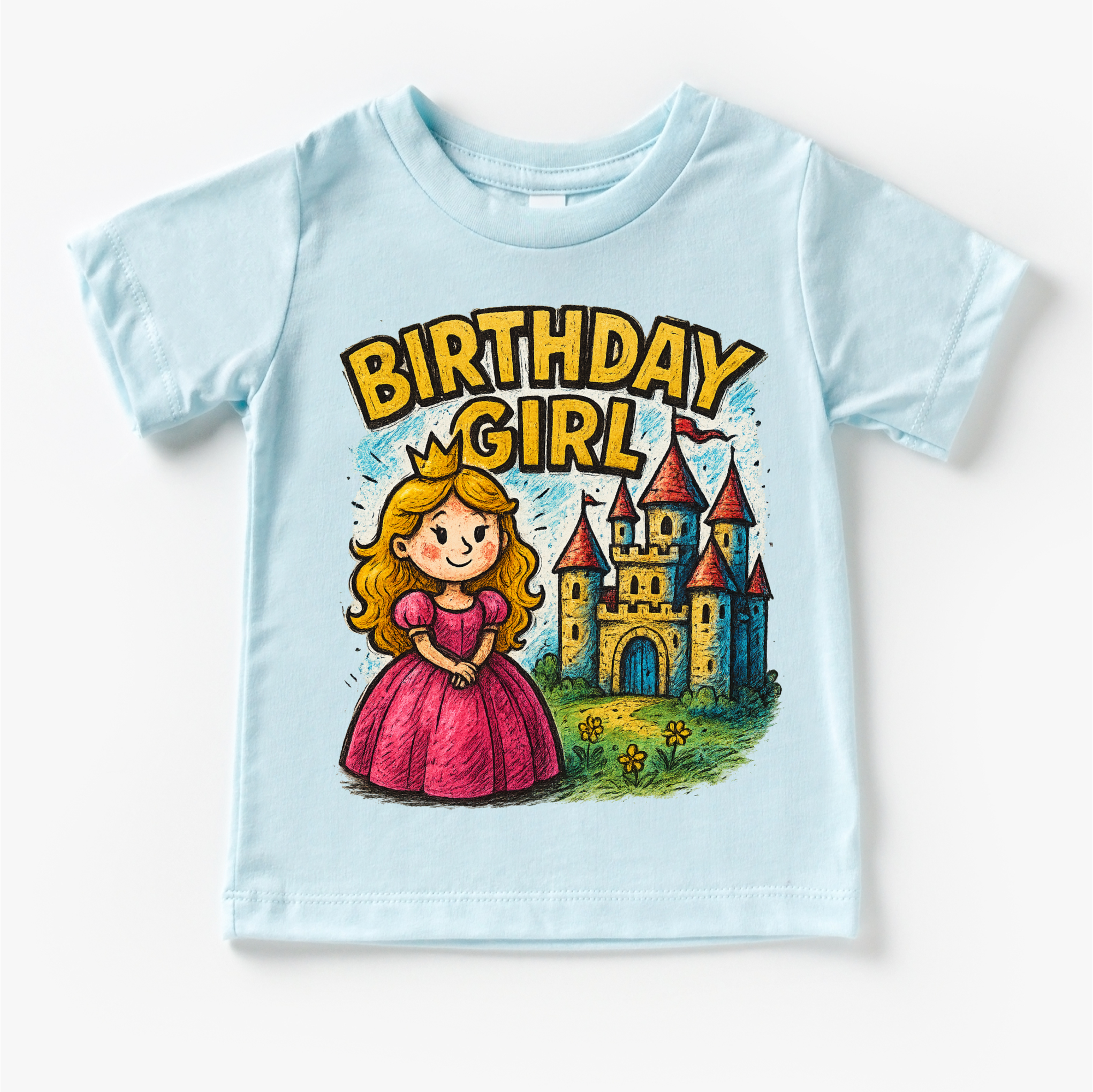 Girls Princess Birthday Shirt - Girls Birthday Tee