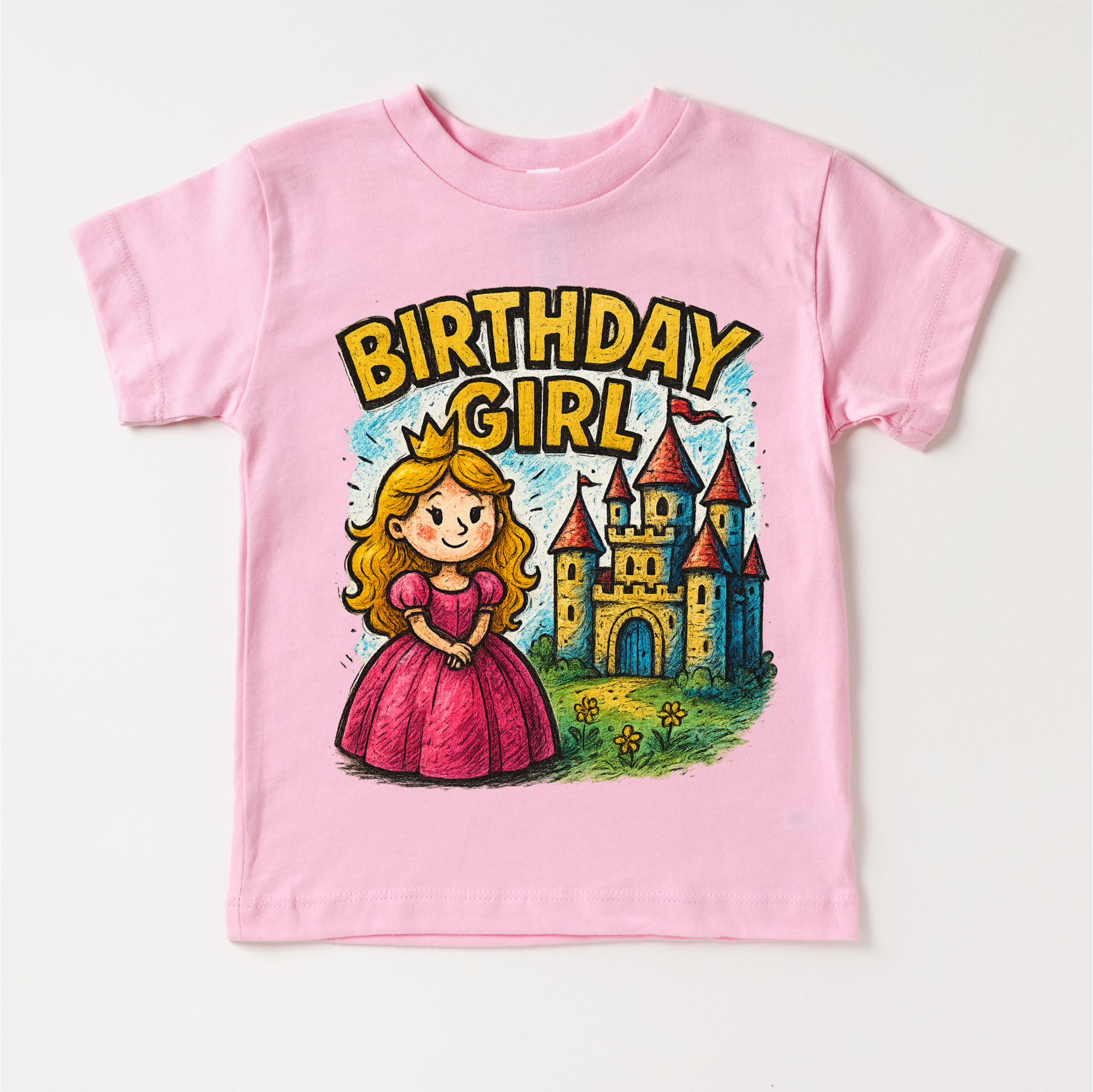 Girls Princess Birthday Shirt - Girls Birthday Tee