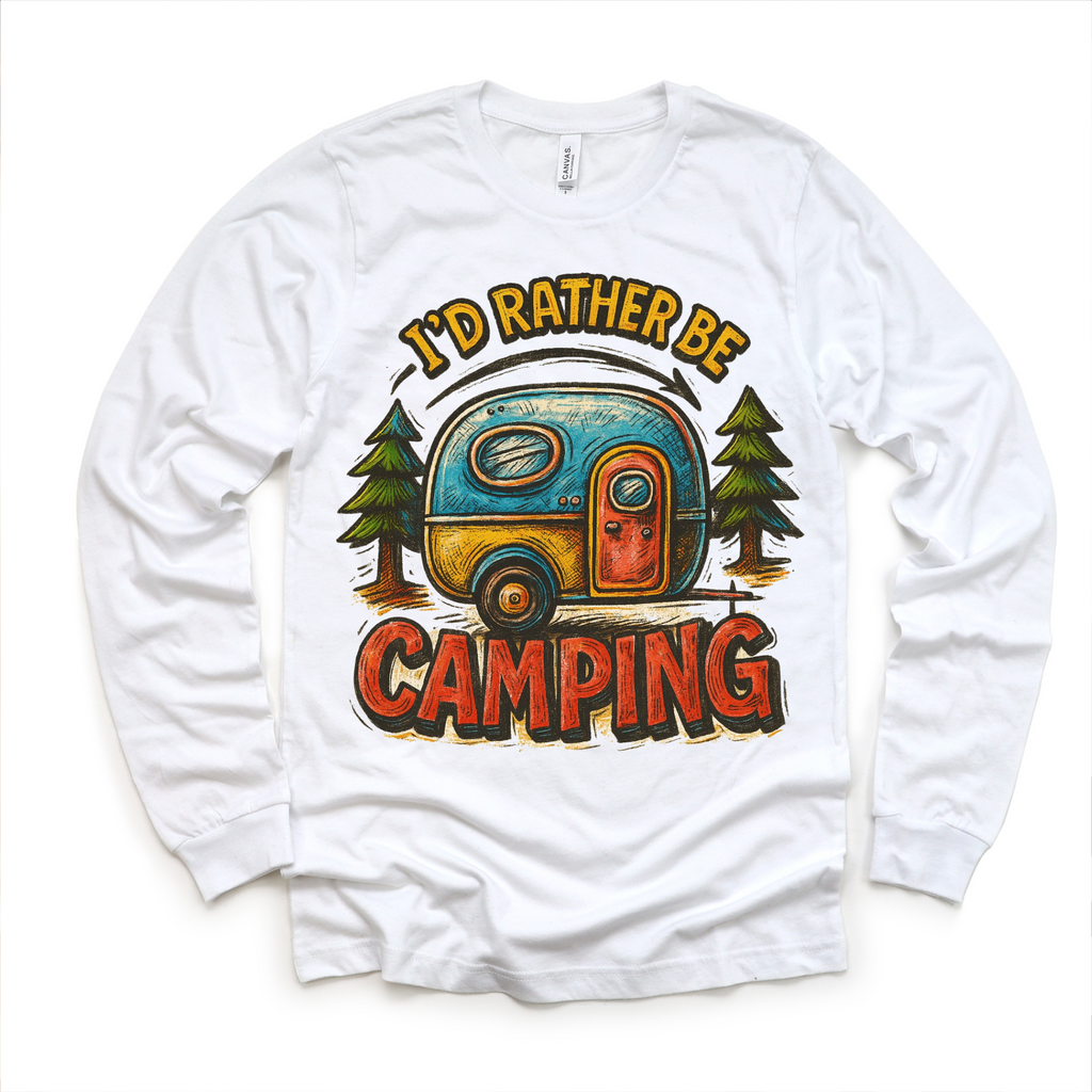 I'd Rater Be Camping Camper Shirt - Camp Tee