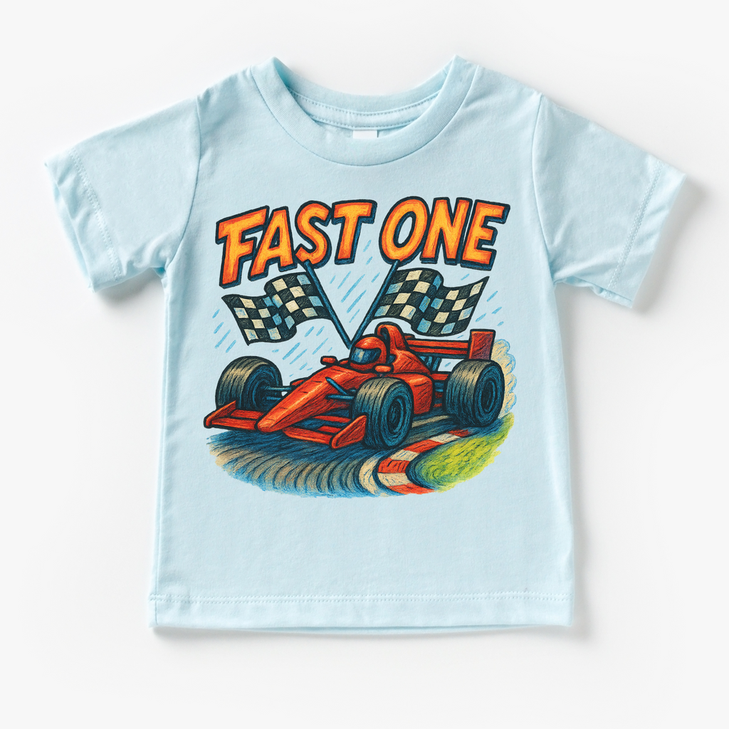 Fast One Racecar 1st Birthday Shirt - Birthday Tee