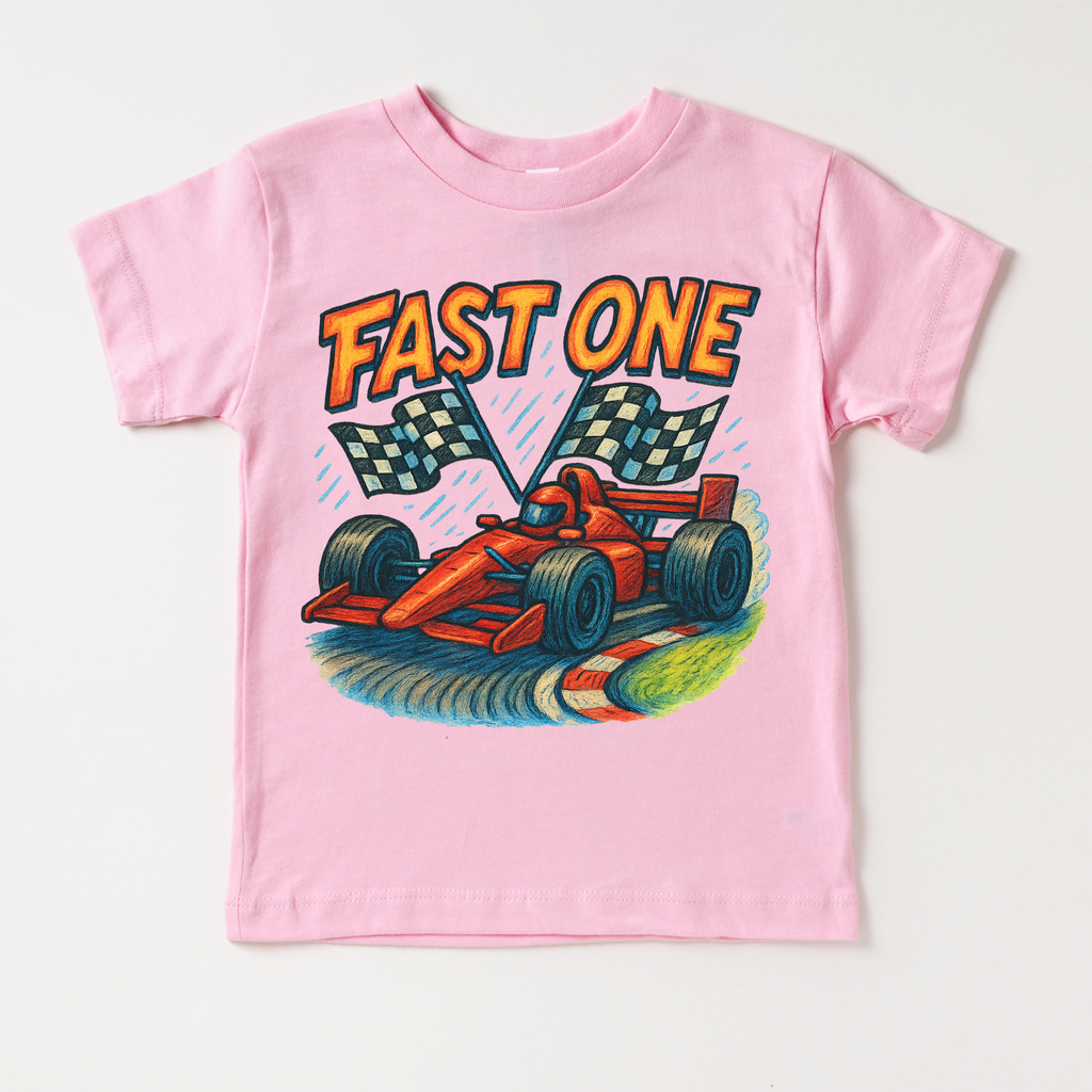 Fast One Racecar 1st Birthday Shirt - Birthday Tee