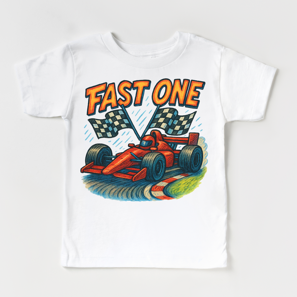 Fast One Racecar 1st Birthday Shirt - Birthday Tee
