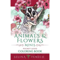 Animals and Flowers Minis - Pocket Sized Coloring Book - Paperback