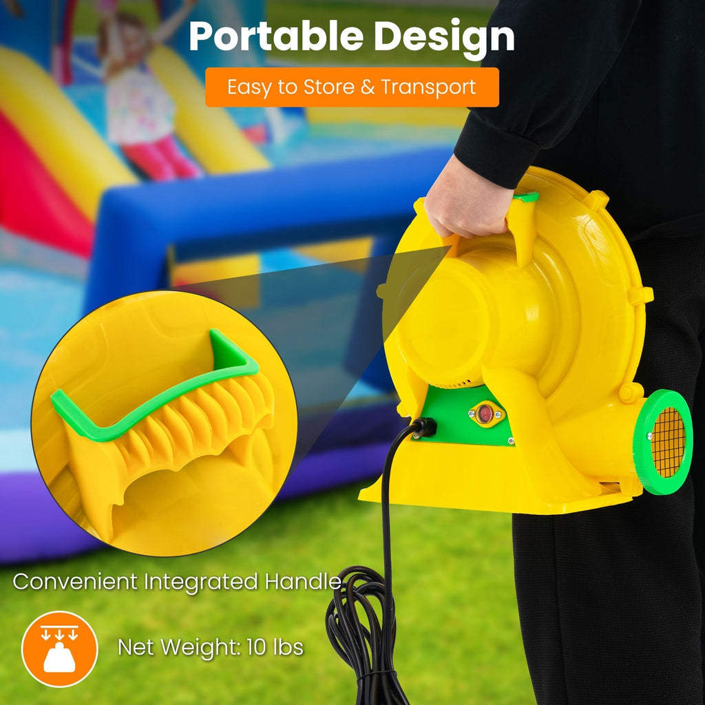 480W Air Blower Air Pump Fan with Convenient Handle and Ground Stakes