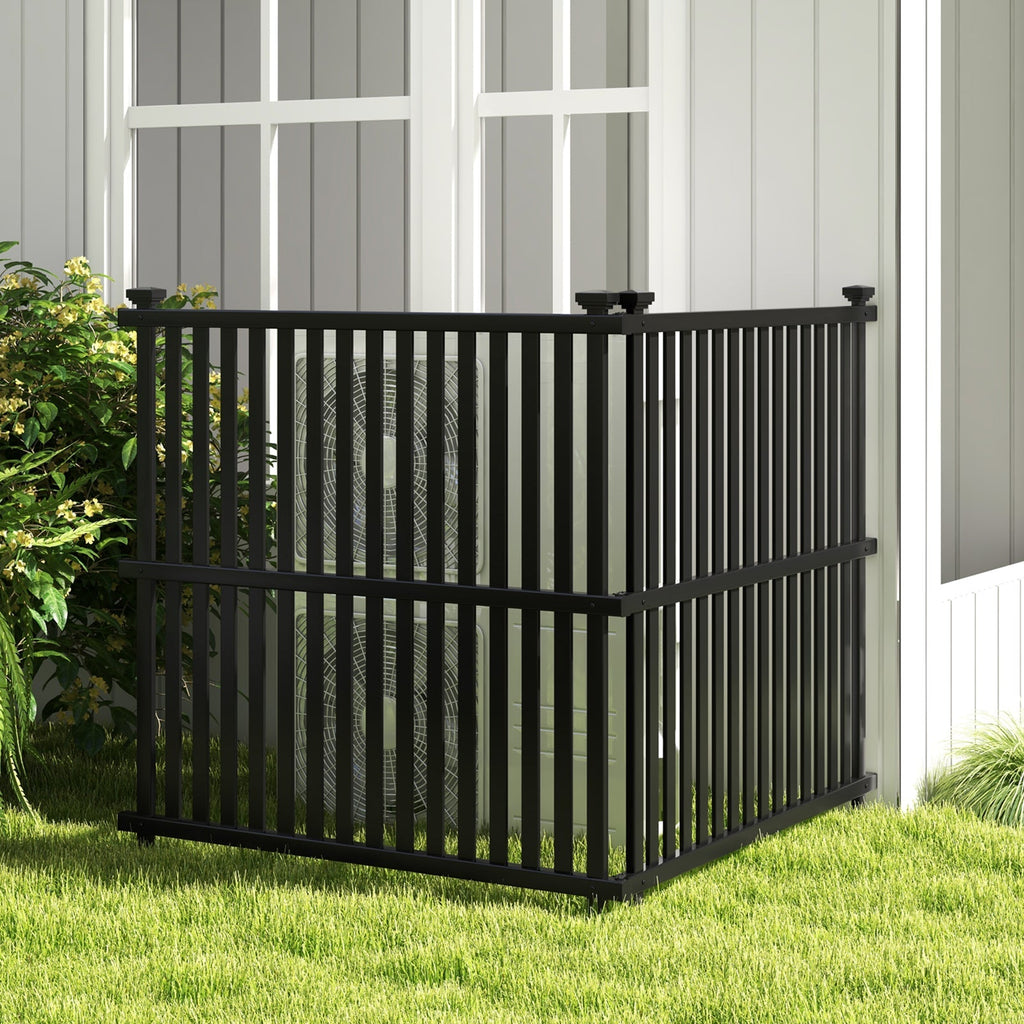 Air Conditioner Fence Panel with Metal Ground Stakes for Outside
