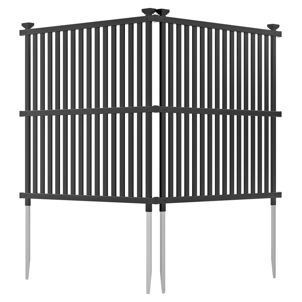 Air Conditioner Fence Panel with Metal Ground Stakes for Outside