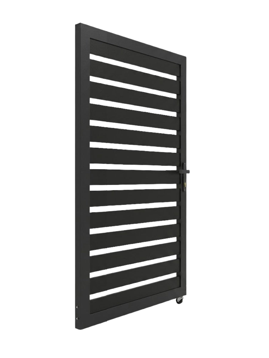 Aluminum Premium Fence Gate 3x6 – Modern, Heavy Duty, Semi Privacy