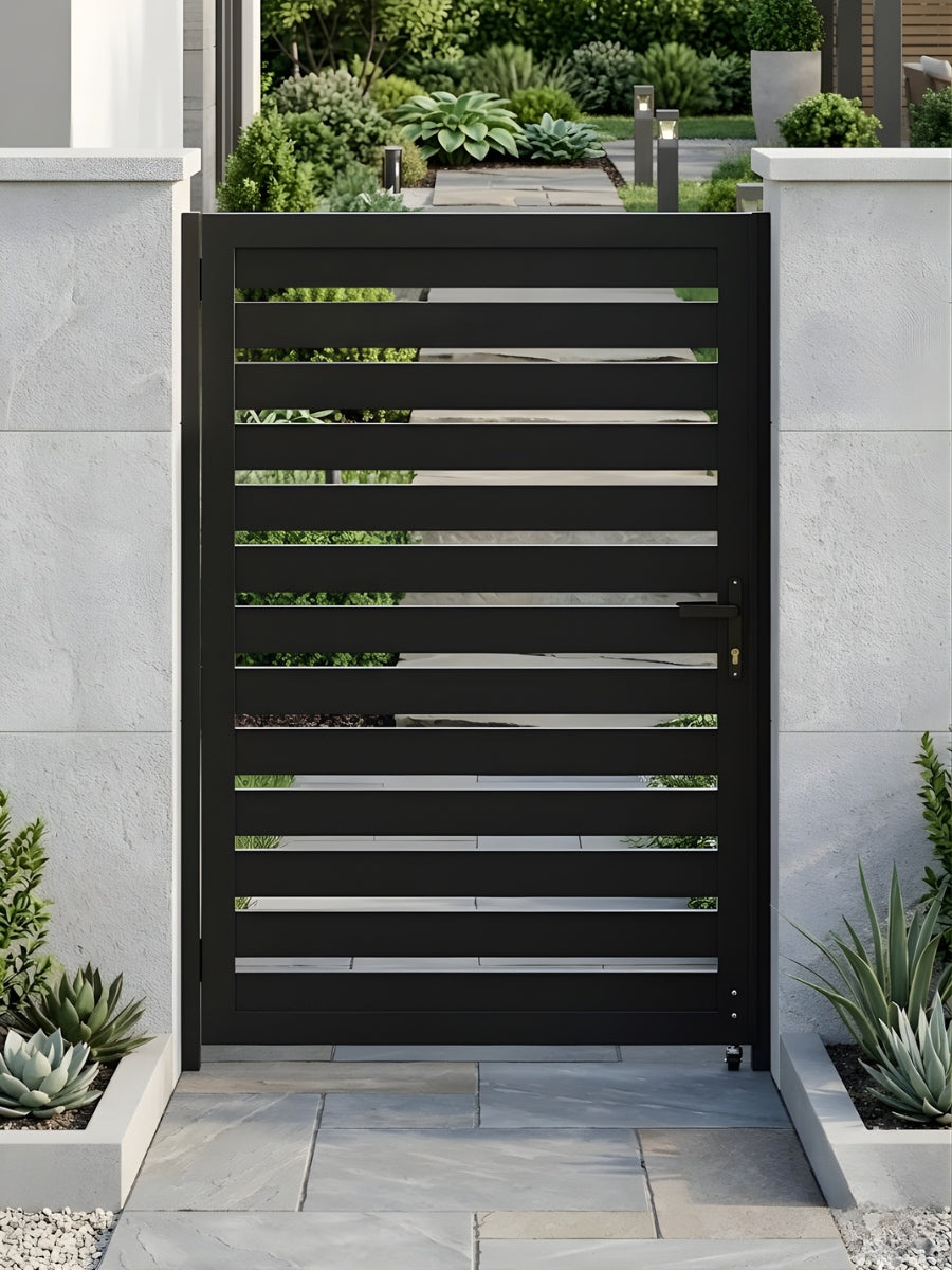 Aluminum Premium Fence Gate 4x6 – Modern, Heavy Duty, Semi Privacy