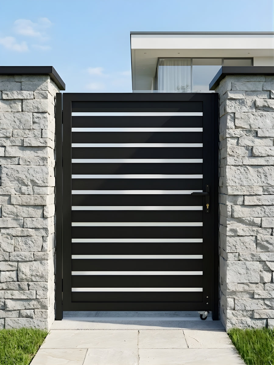 Aluminum Premium Fence Gate 4x6 – Modern, Heavy Duty, Semi Privacy