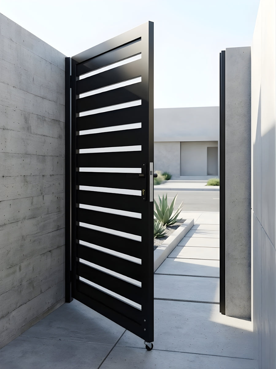 Aluminum Premium Fence Gate 3x6 – Modern, Heavy Duty, Semi Privacy