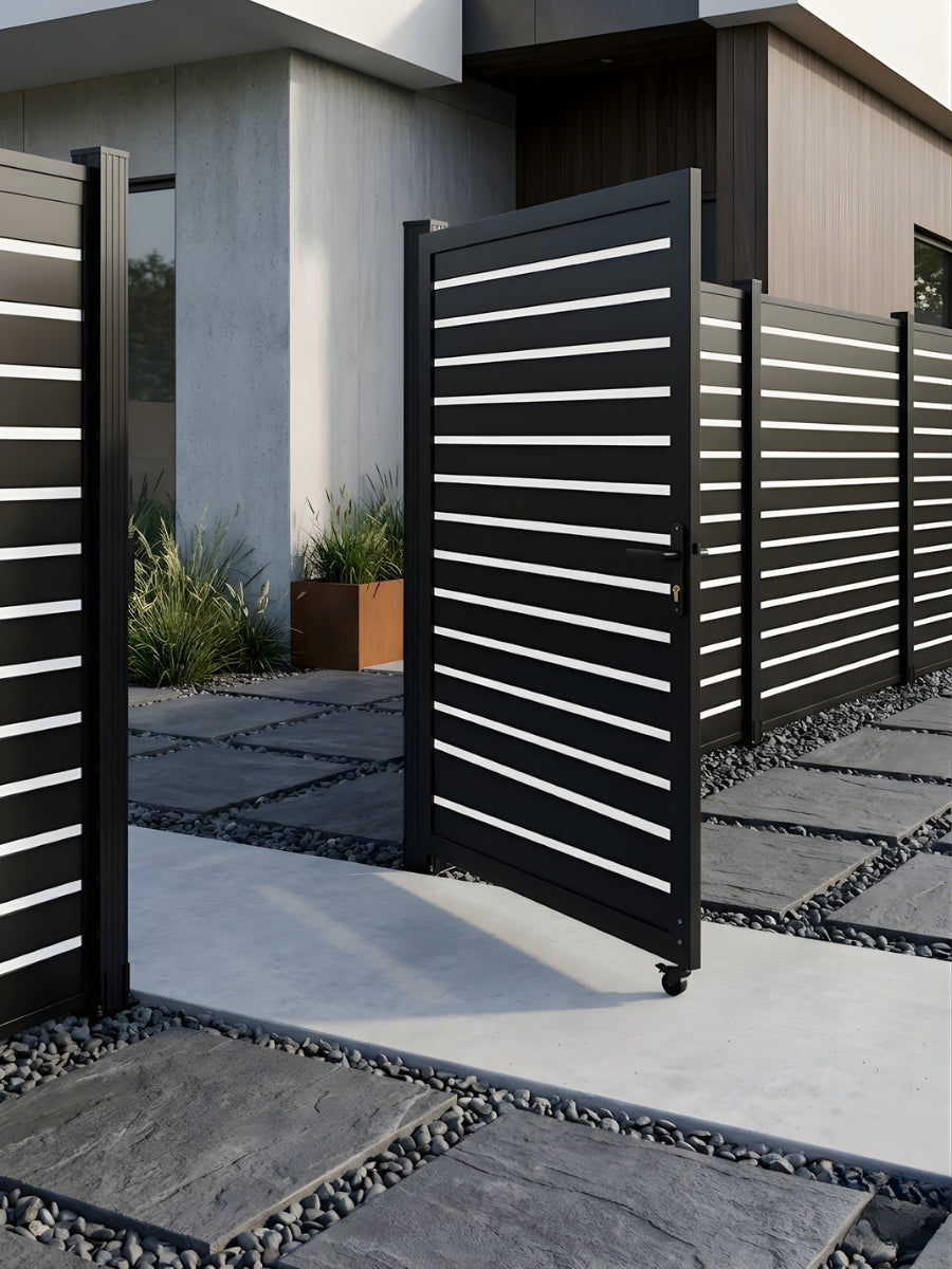 Aluminum Premium Fence Gate 4x6 – Modern, Heavy Duty, Semi Privacy
