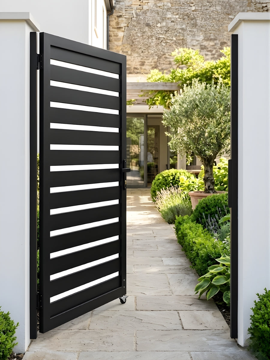 Aluminum Premium Fence Gate 3x6 – Modern, Heavy Duty, Semi Privacy