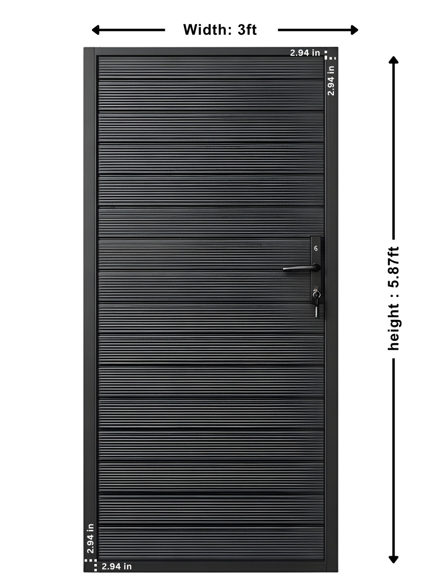 Aluminum Premium Fence Gate 3x6 – Modern, Heavy Duty, Full Privacy