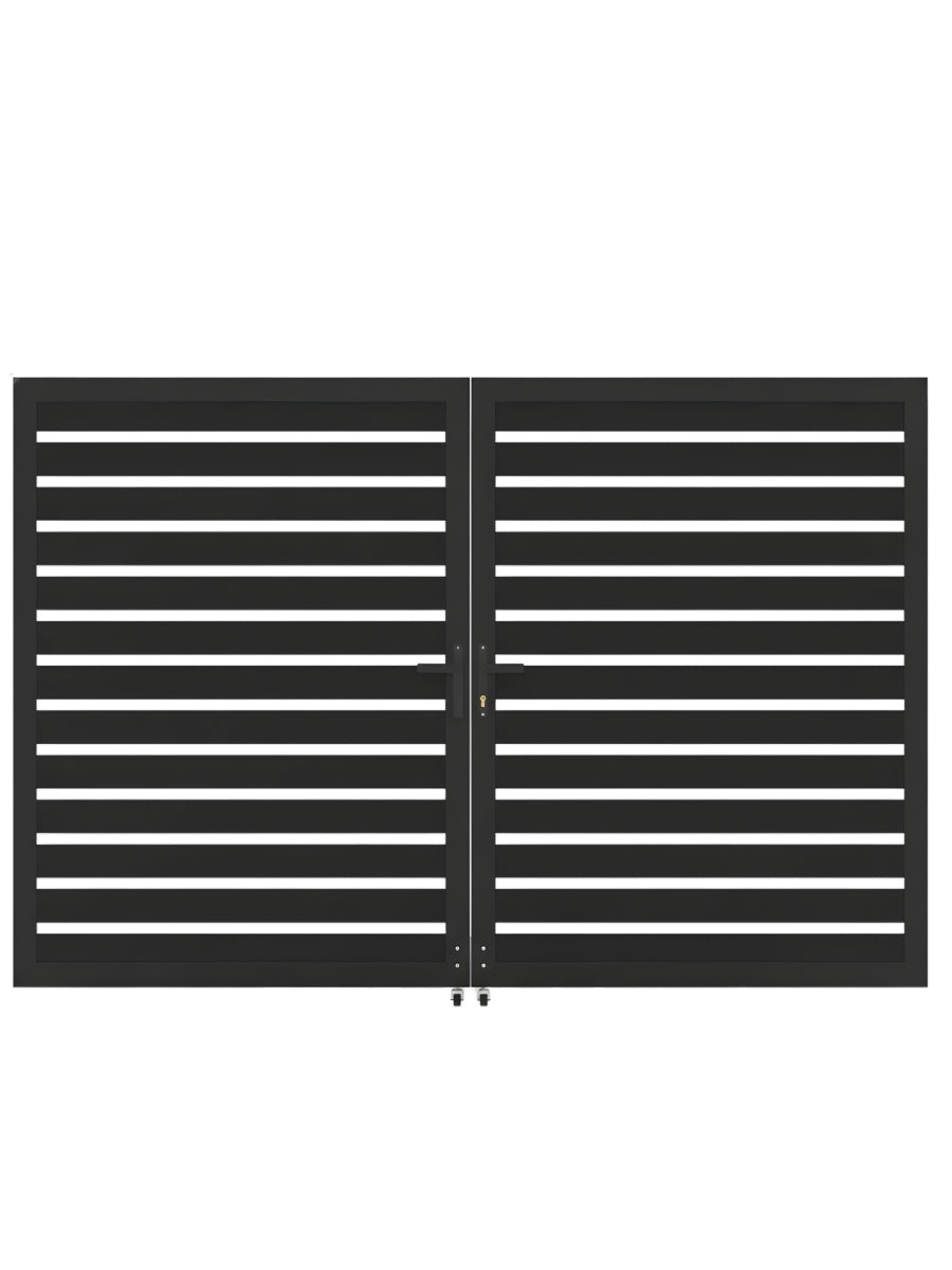 Aluminum Premium Fence Gate 10x6 – Modern, Heavy Duty, Semi Privacy