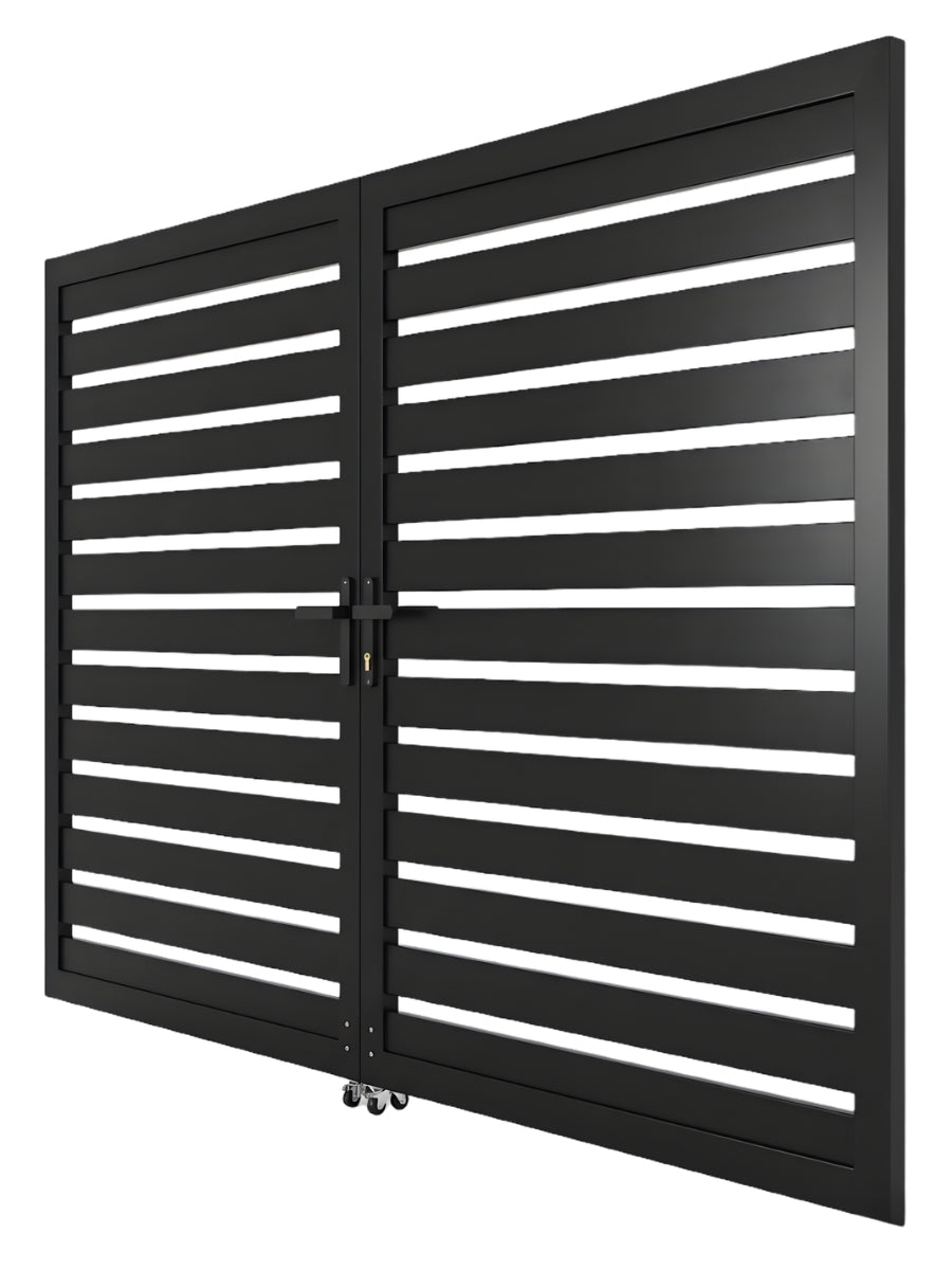 Aluminum Premium Fence Gate 10x6 – Modern, Heavy Duty, Semi Privacy