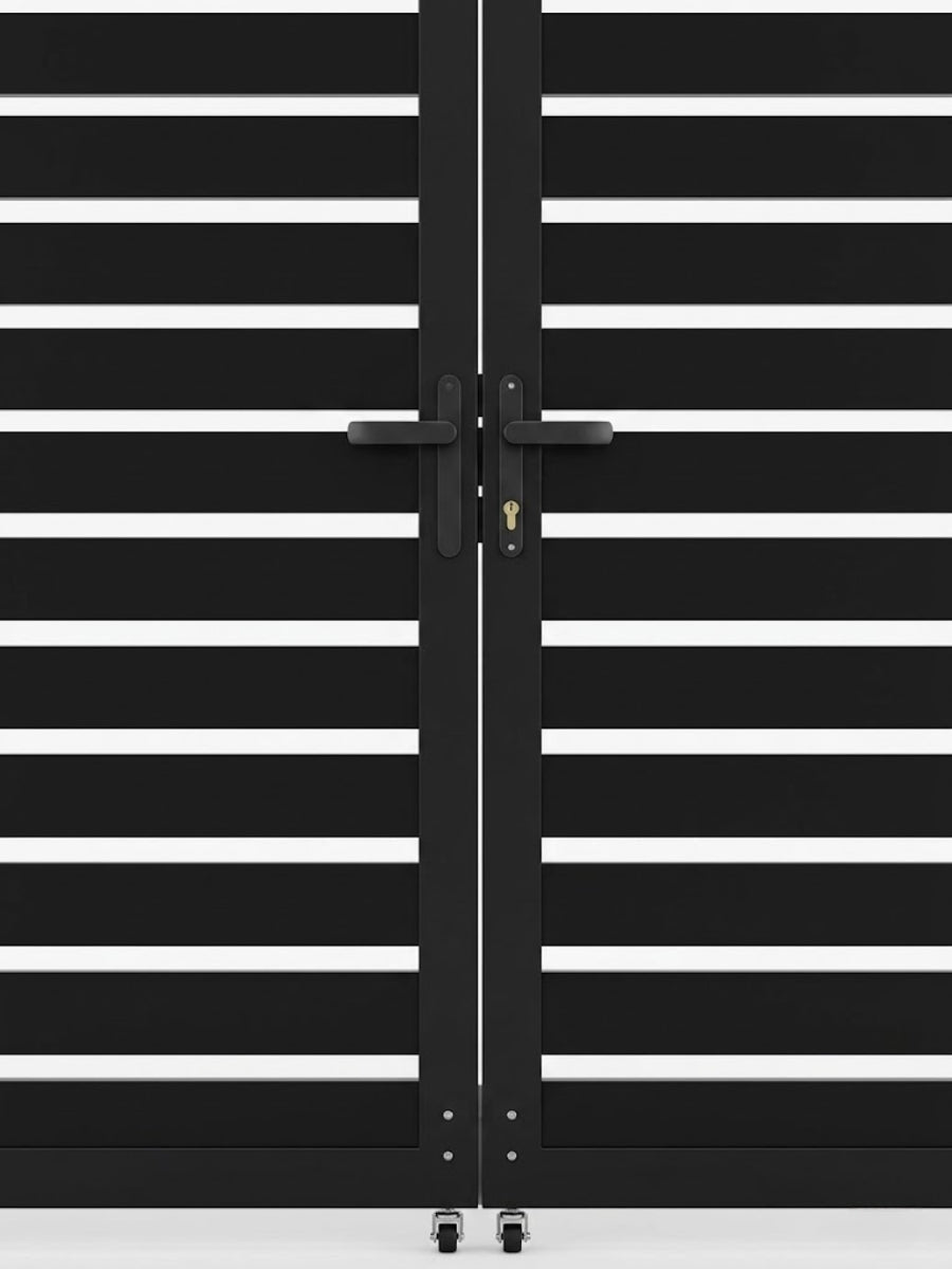 Aluminum Premium Fence Gate 10x6 – Modern, Heavy Duty, Semi Privacy