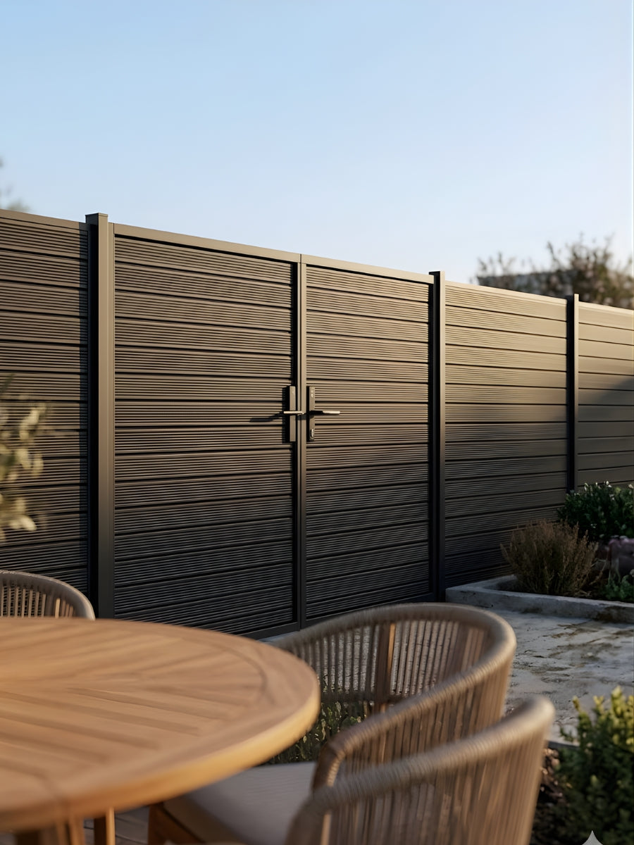 Aluminum Premium Fence Gate 10x6 – Modern, Heavy Duty, Full Privacy