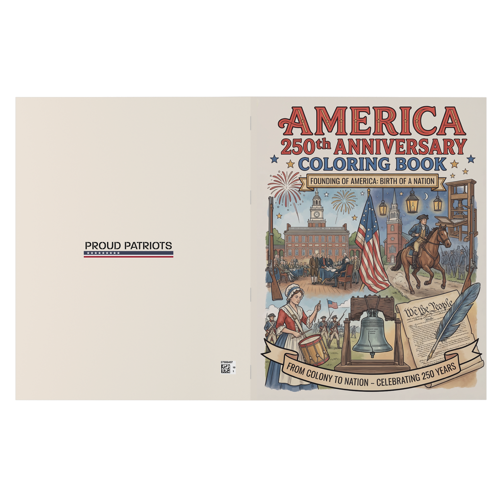 America 250th Anniversary Coloring Book - Founding of America: Birth of a Nation