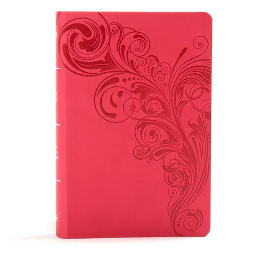 KJV Large Print Personal Size Reference Bible, Pink Leathertouch - Imitation Leather
