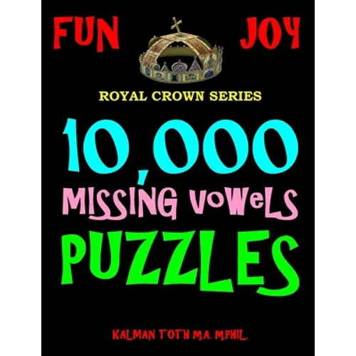 10,000 Missing Vowels Puzzles - Paperback