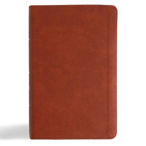 CSB Single-Column Personal Size Reference Bible, Burnt Sienna Leathertouch - Imitation Leather
