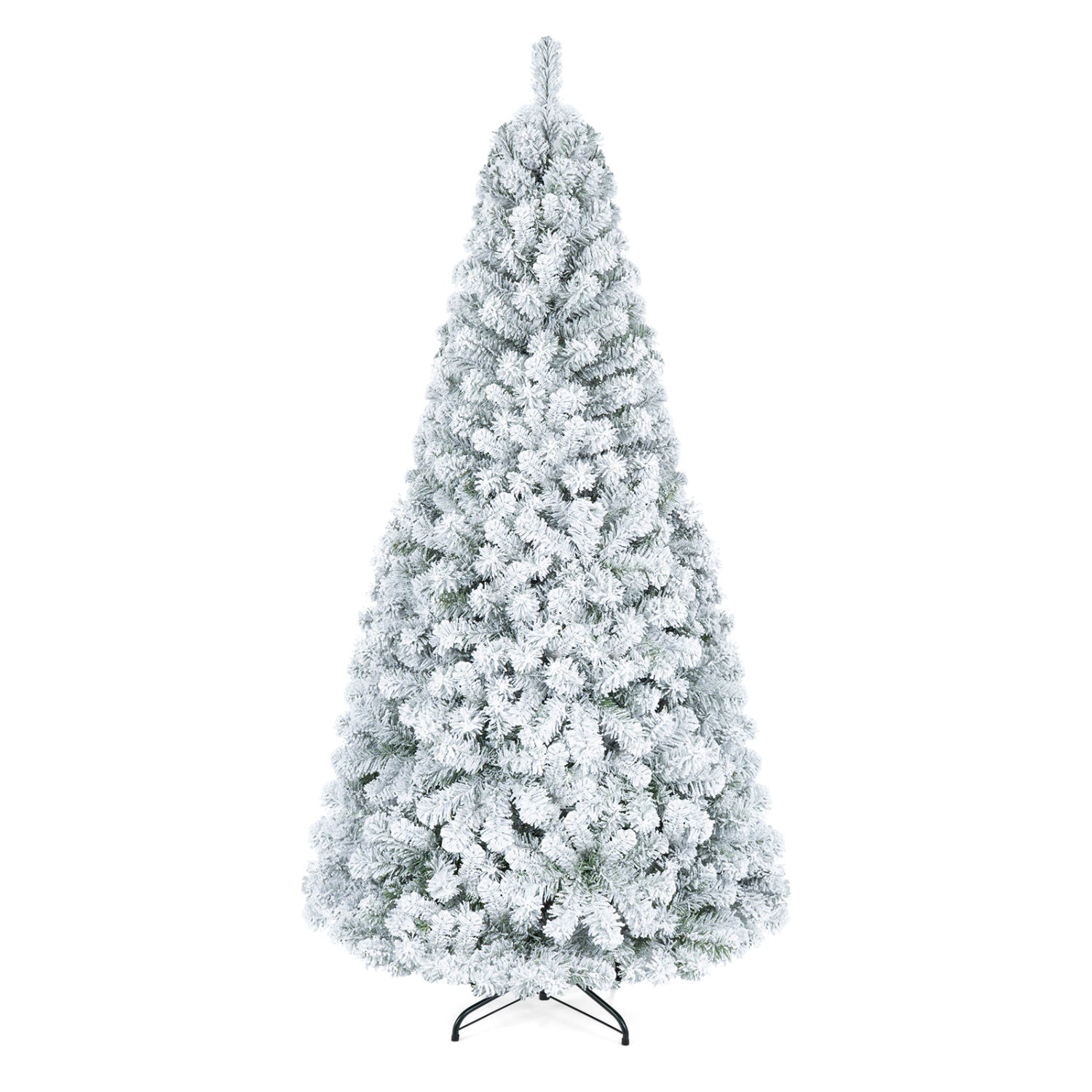Snow-Flocked Artificial Christmas Tree 6 ft with Metal Stand