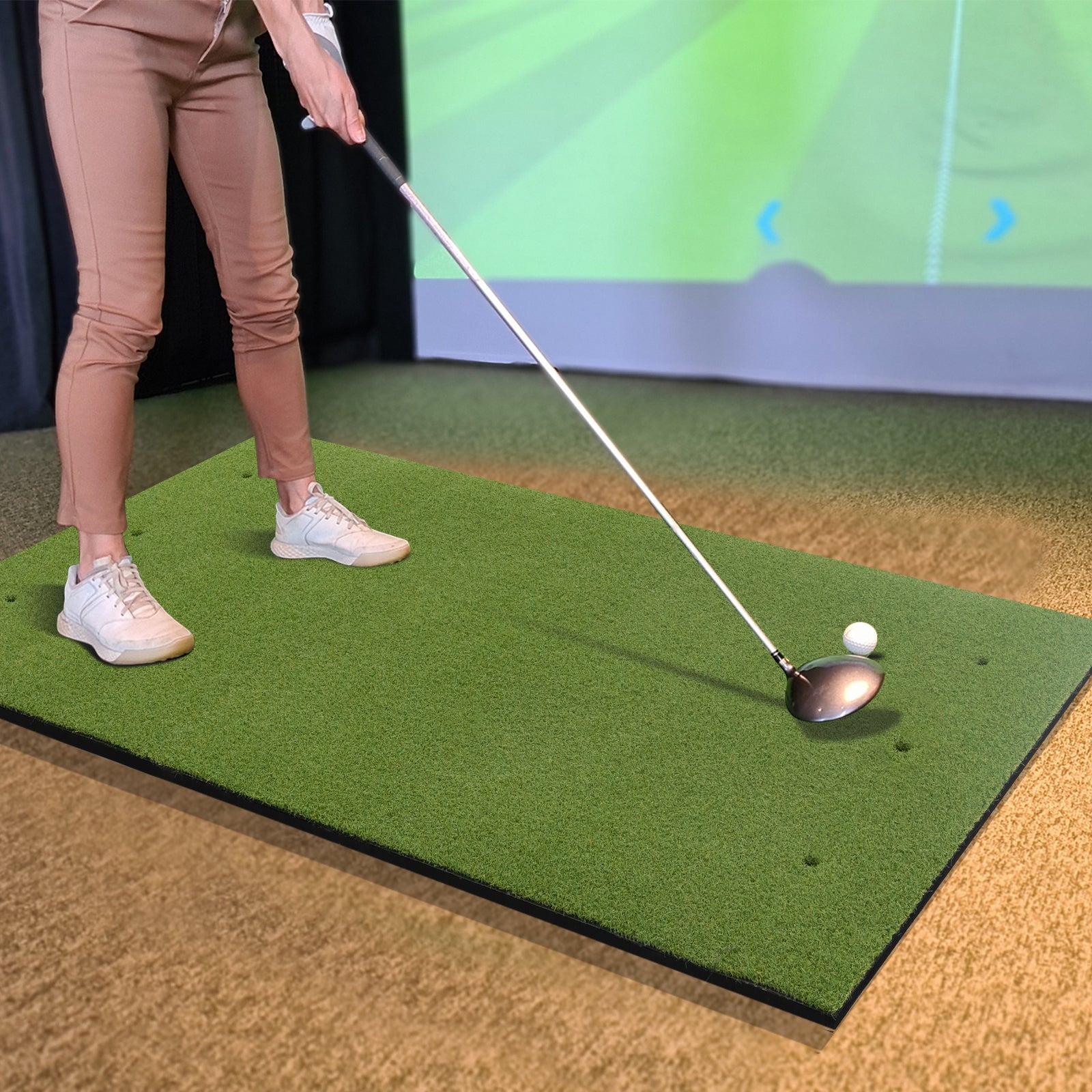 5 x 3 ft Artificial Turf Grass Practice Mat for Indoors and Outdoors