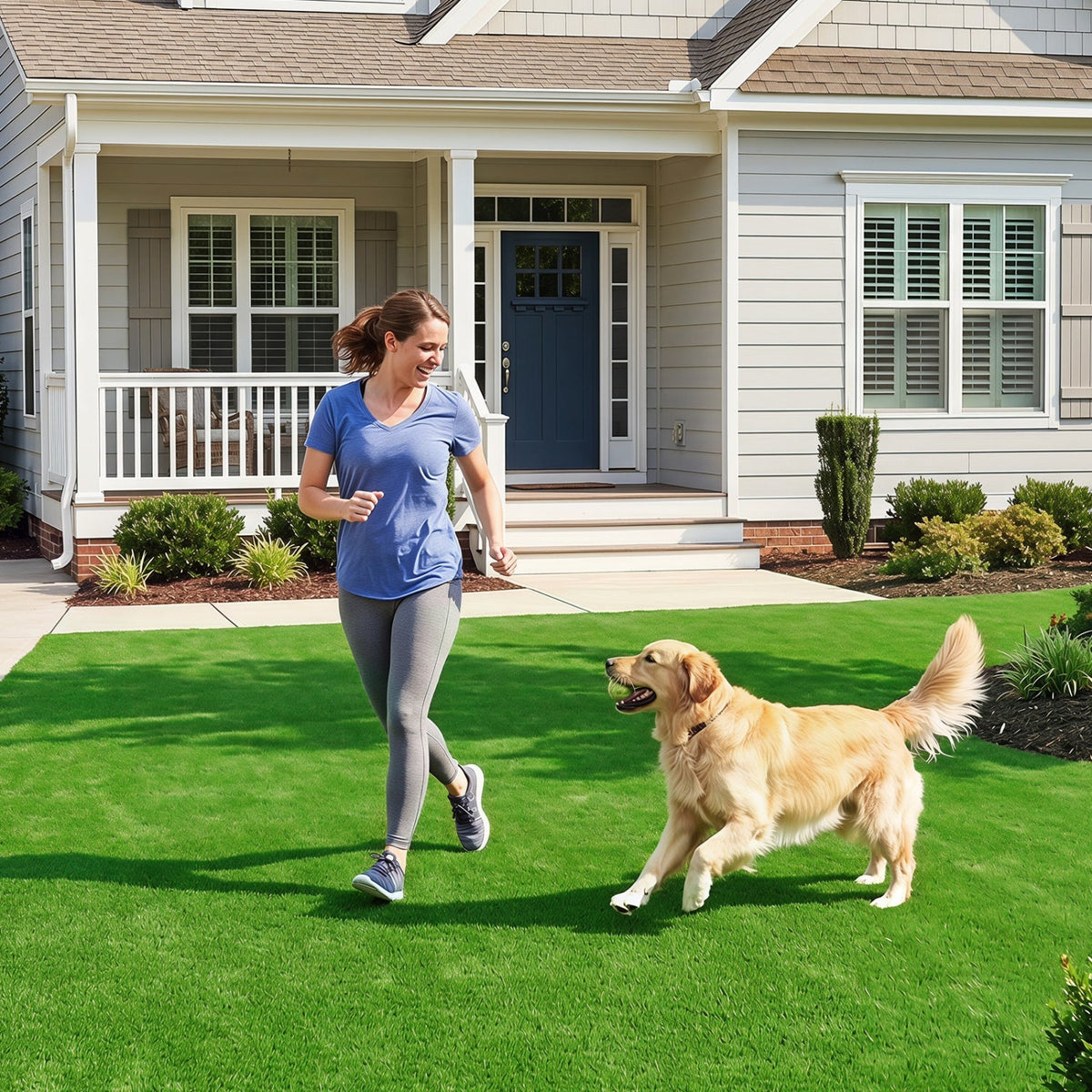 Artificial Turf Rug with 0.3 Inch Pile Height