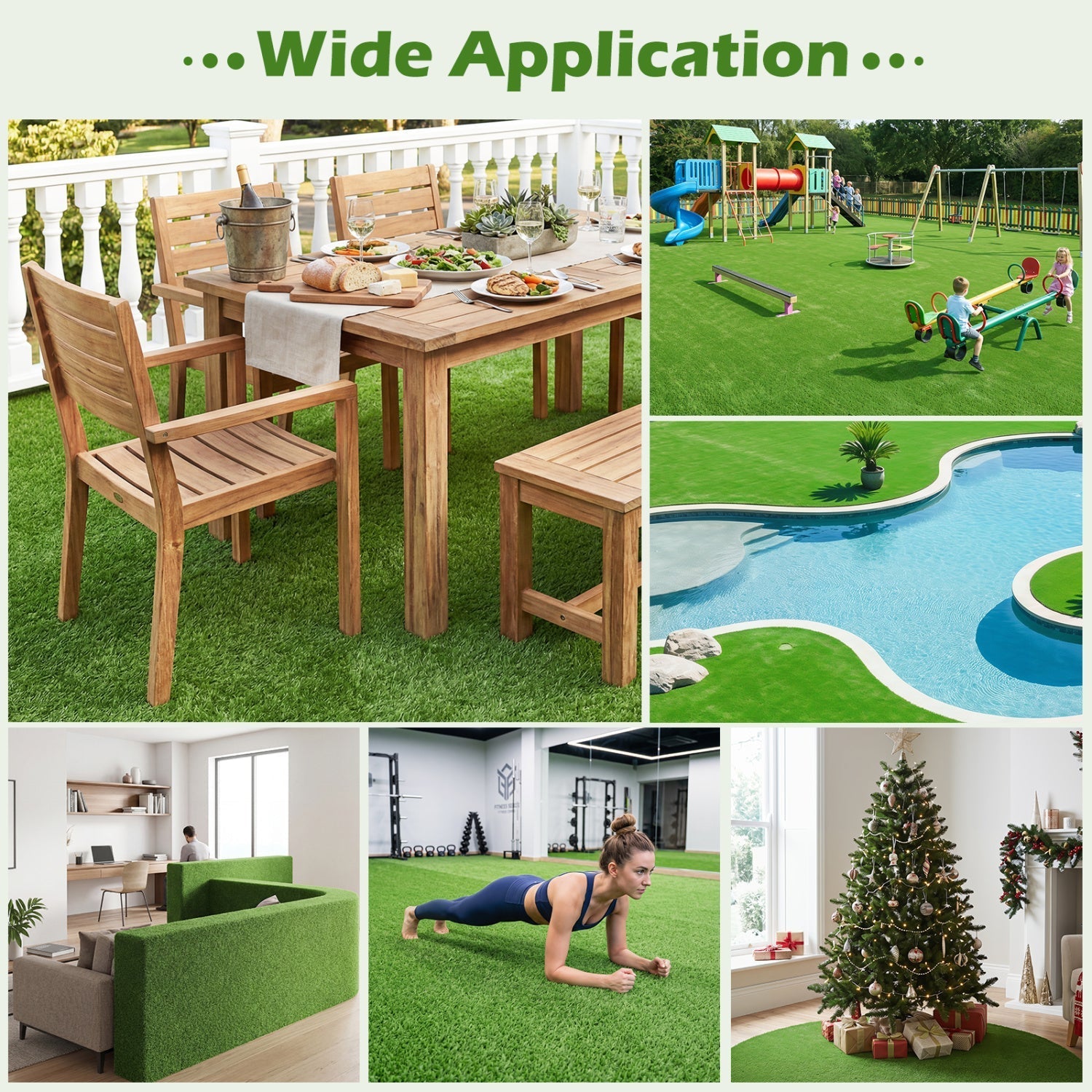 Artificial Turf Rug with 0.3 Inch Pile Height