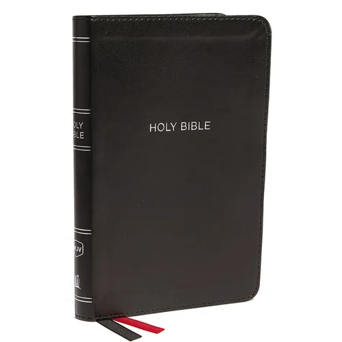 NKJV, Thinline Bible, Compact, Imitation Leather, Black, Red Letter Edition - Imitation Leather