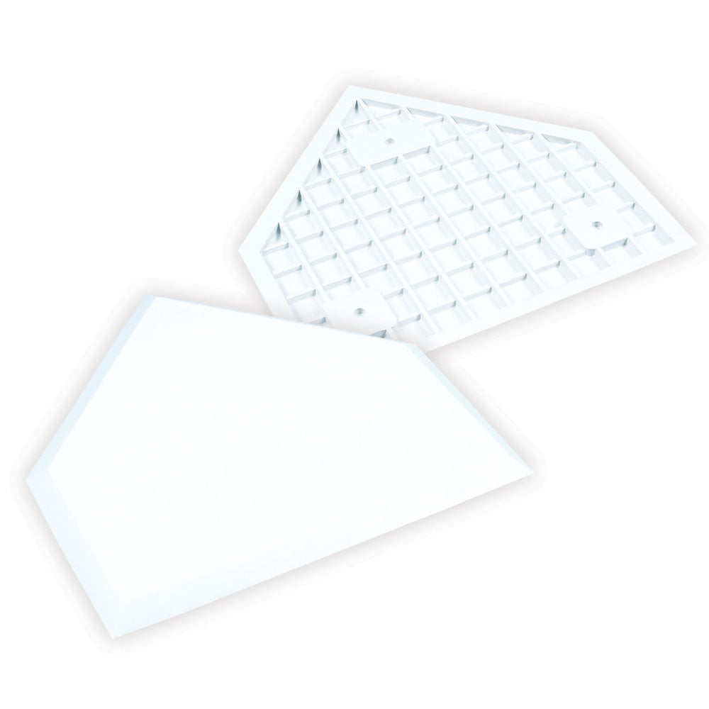 CHAMPRO BASEBALL WHITE HOME PLATE WITHOUT SPIKES