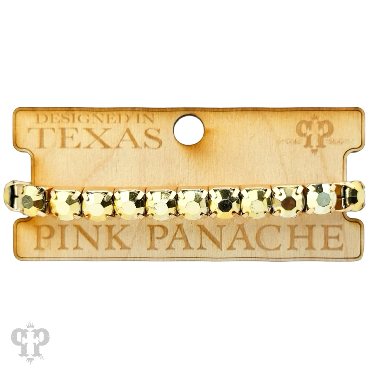Prong set rhinestone stretch bracelet