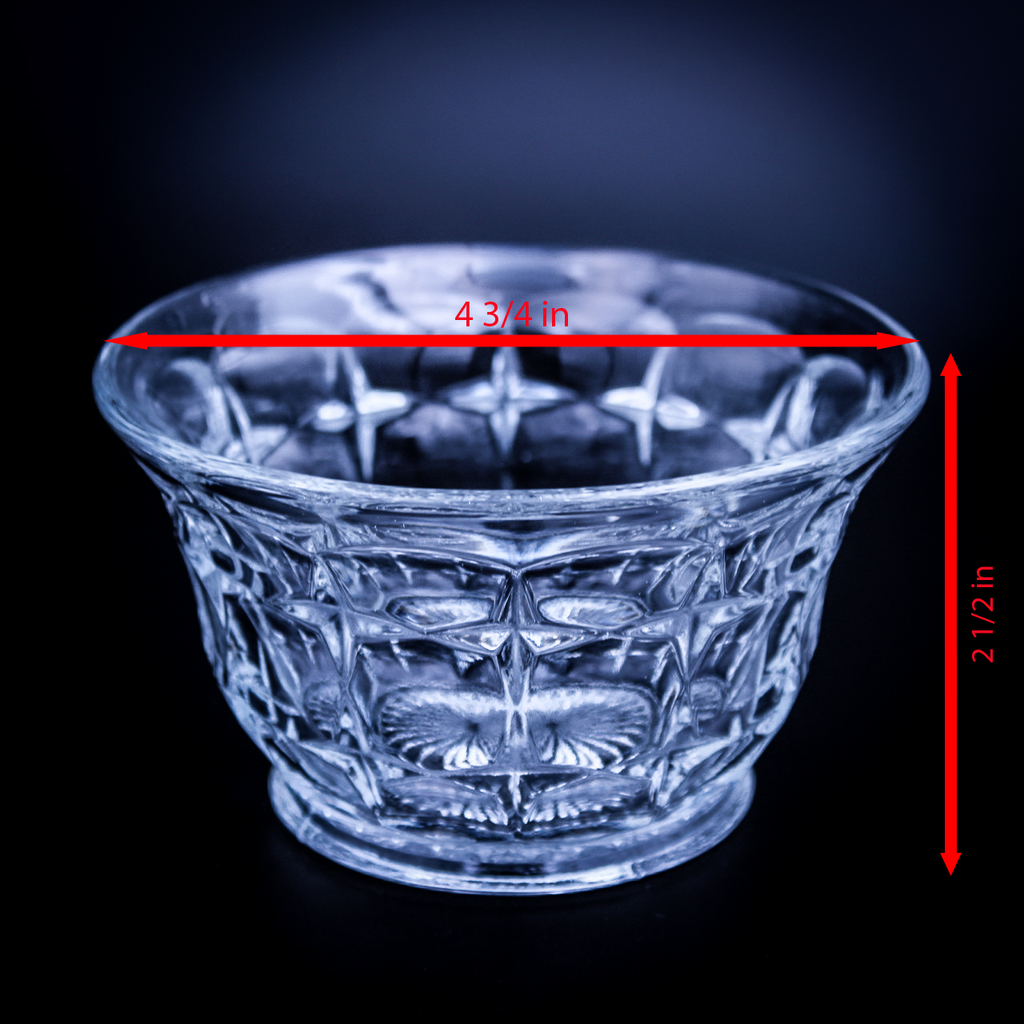Indiana Glass Constellation Clear Glass Mayonnaise Bowl — 1960s