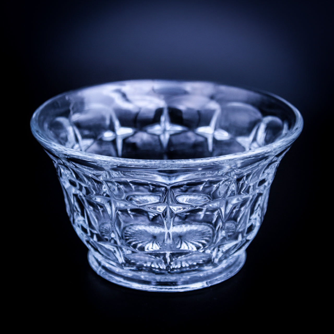 Indiana Glass Constellation Clear Glass Mayonnaise Bowl — 1960s