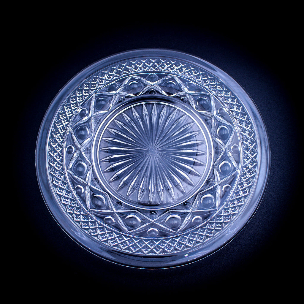 Imperial Glass Cape Cod Clear Glass Plate — 6.5" Diamond‑Point Design