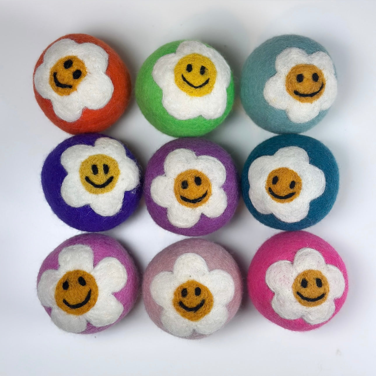 Organic Wool Dryer Balls--In Bloom Orange