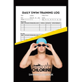 Powered By Chlorine Competitive Swimmer Daily Swim Training Log: Mens and Boys Elite Swimming Logbook Training Tracker - Paperback