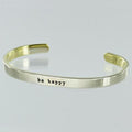 Be Happy Mixed Metals Cuff Bracelet