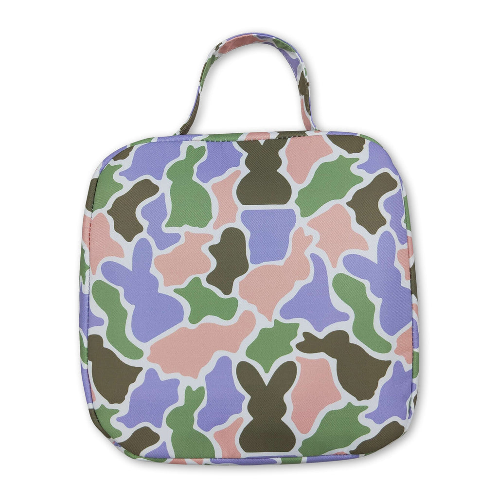 Camo bunny kids Easter lunch box bag