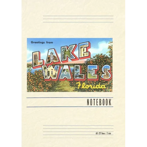 Vintage Lined Notebook Greetings from Lake Wales, Florida - Paperback