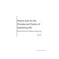 Practice Exam for the Principle and Practice of Engineering (PE) - Naval Architecture - Paperback