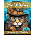 Zen Whiskers: Steampunk Cat Mandalas - Paperback