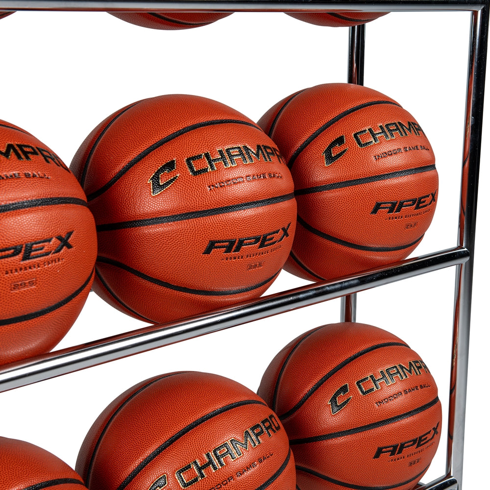 CHAMPRO BASKETBALL 12 BALL RACK WITH CASTERS